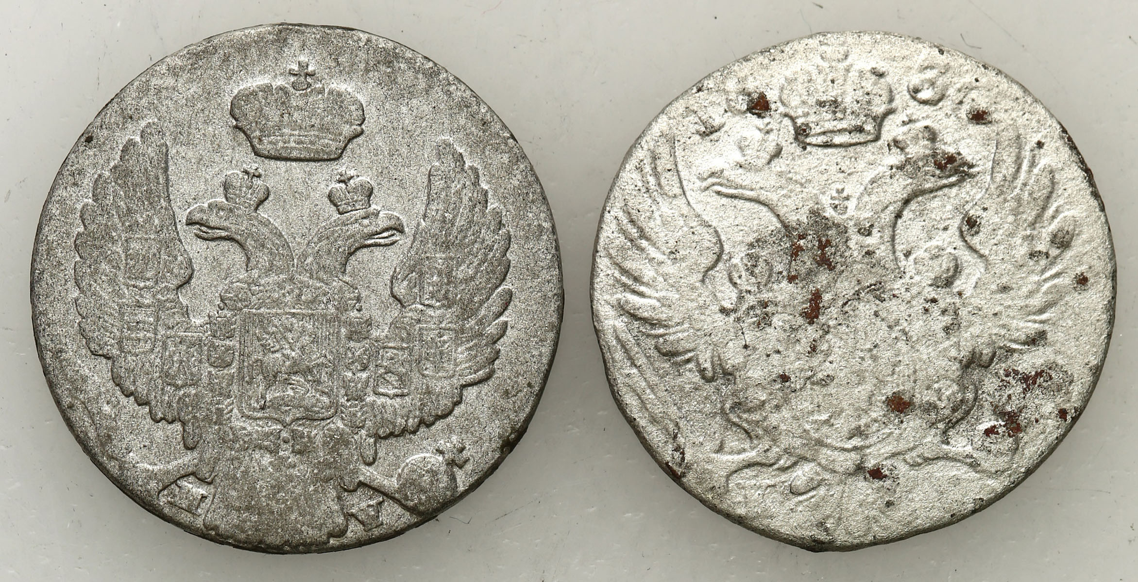 Polska XIX w. / Rosja, Mikołaj I. 10 groszy 1830 KG, 1835 MW, Warszawa – rzadsze roczniki